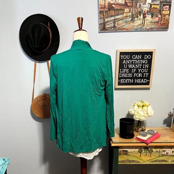 Teal jersey Cardigan - Picture 2 of 2